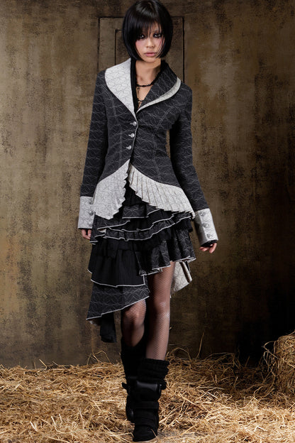 Asymmetrical Lapel Gothic Jacket