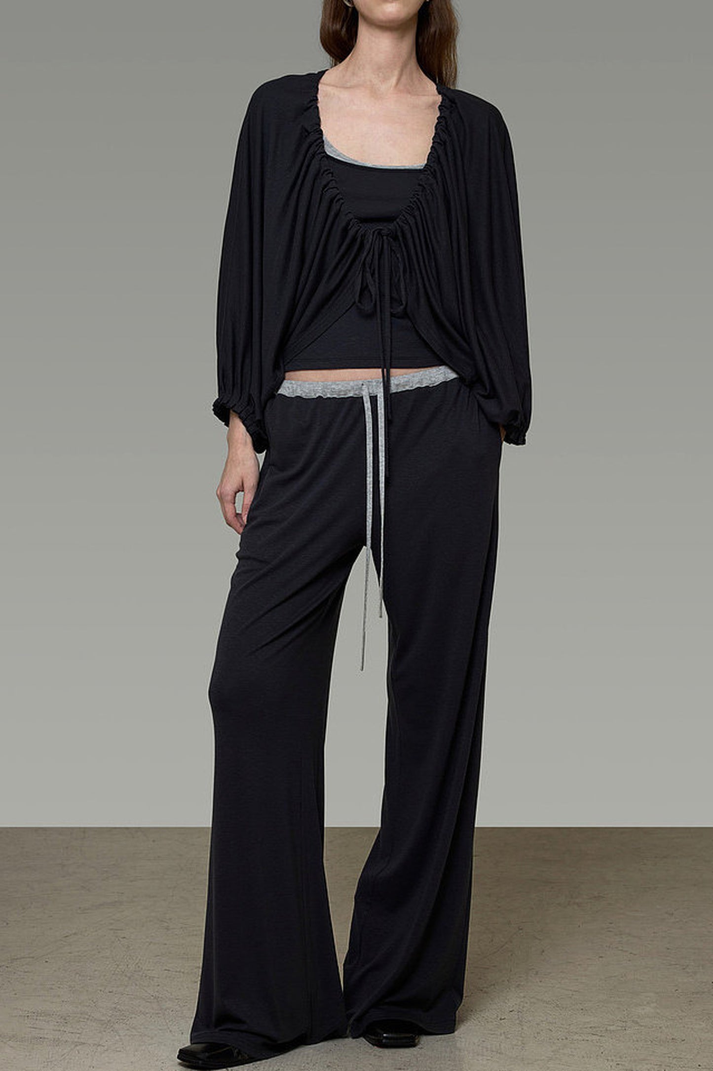 Color-Blocked Knit Camisole and Pants Set-Up
