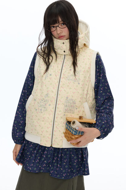 Reversible Cotton Padded Gilet
