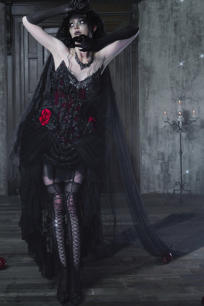 Gothic Velvet Fishbone Corset Set-Up