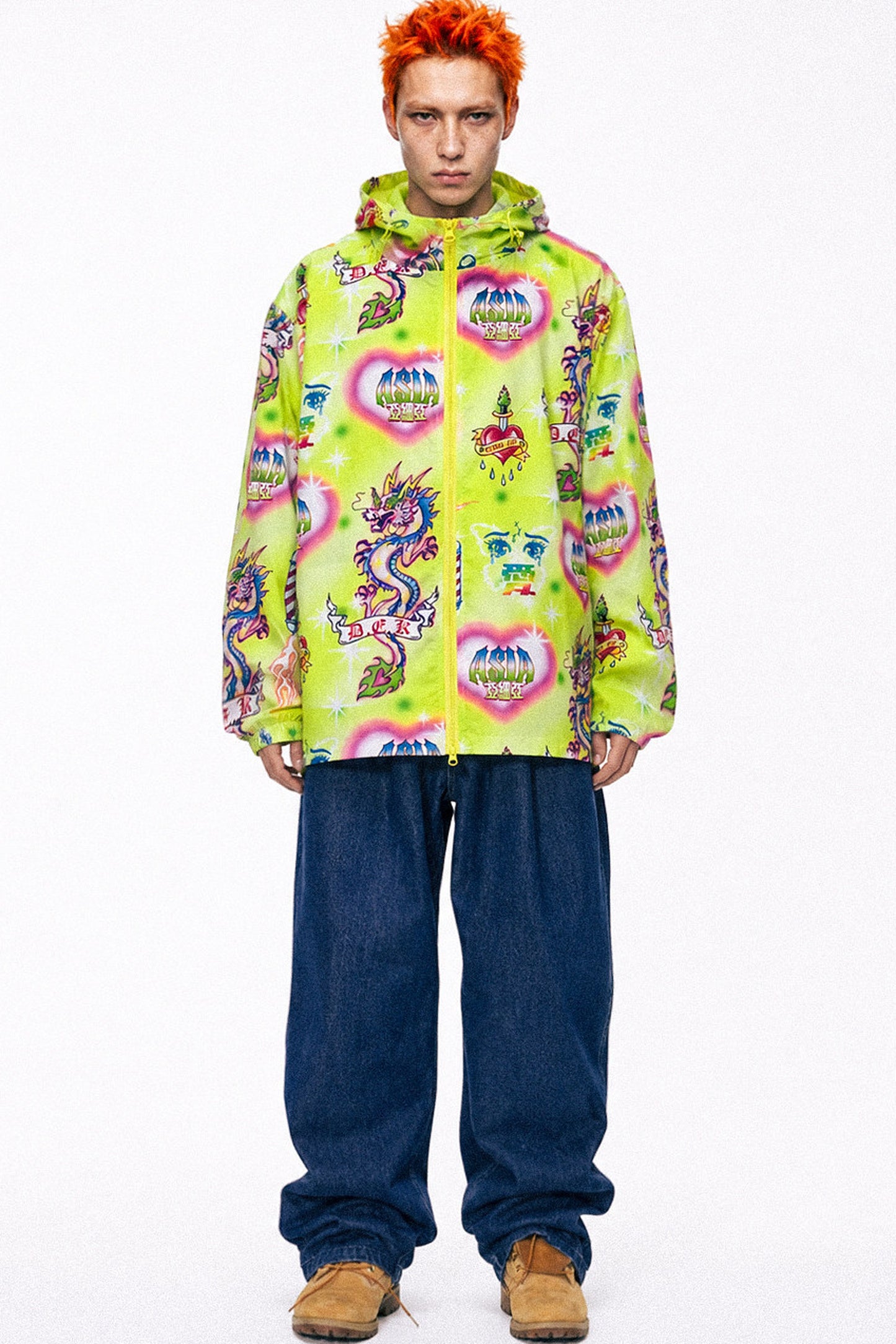 Showa veste shell en Teflon à imprimé tatouage