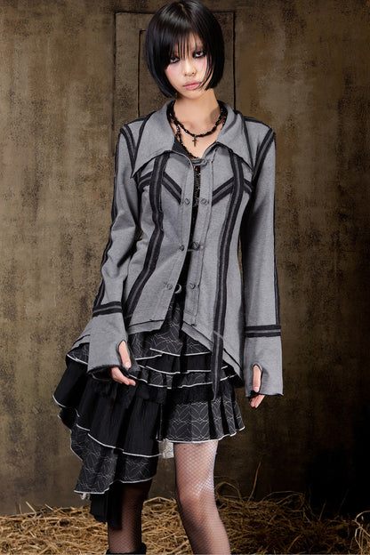 Two-Way Raw Edge Outerwear Shirt