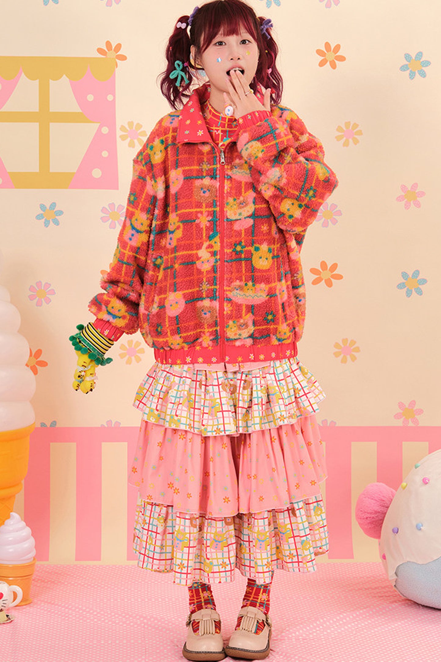 Showa Dessert House Wendbare Wolljacke