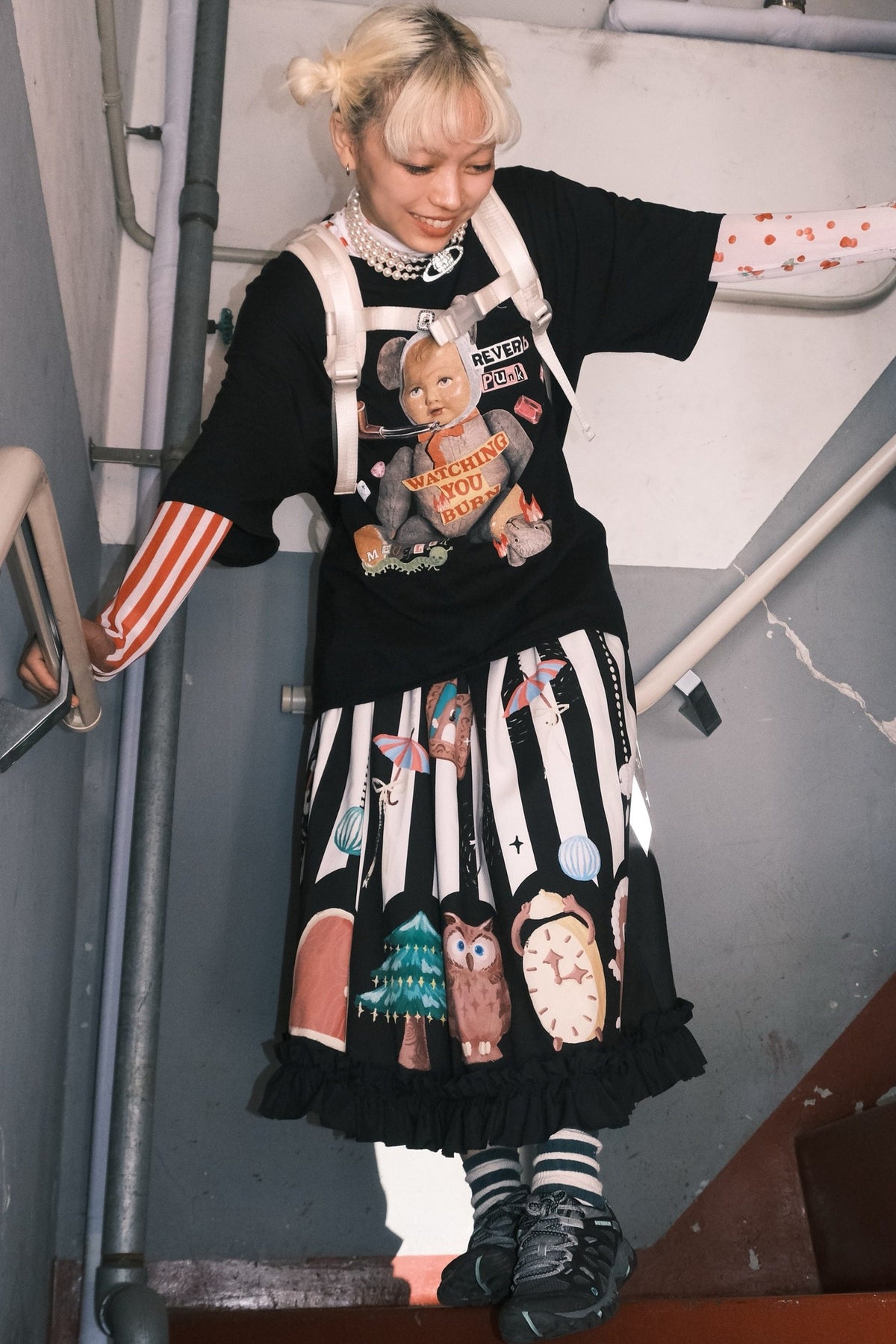 Echo Punk Collage Bear T-Shirt