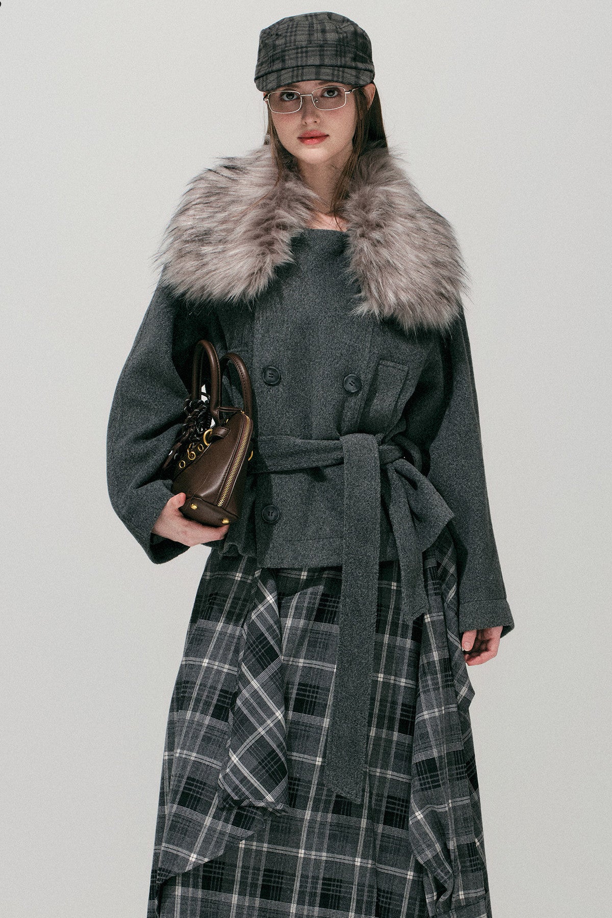 Fur Collar Wool Coat