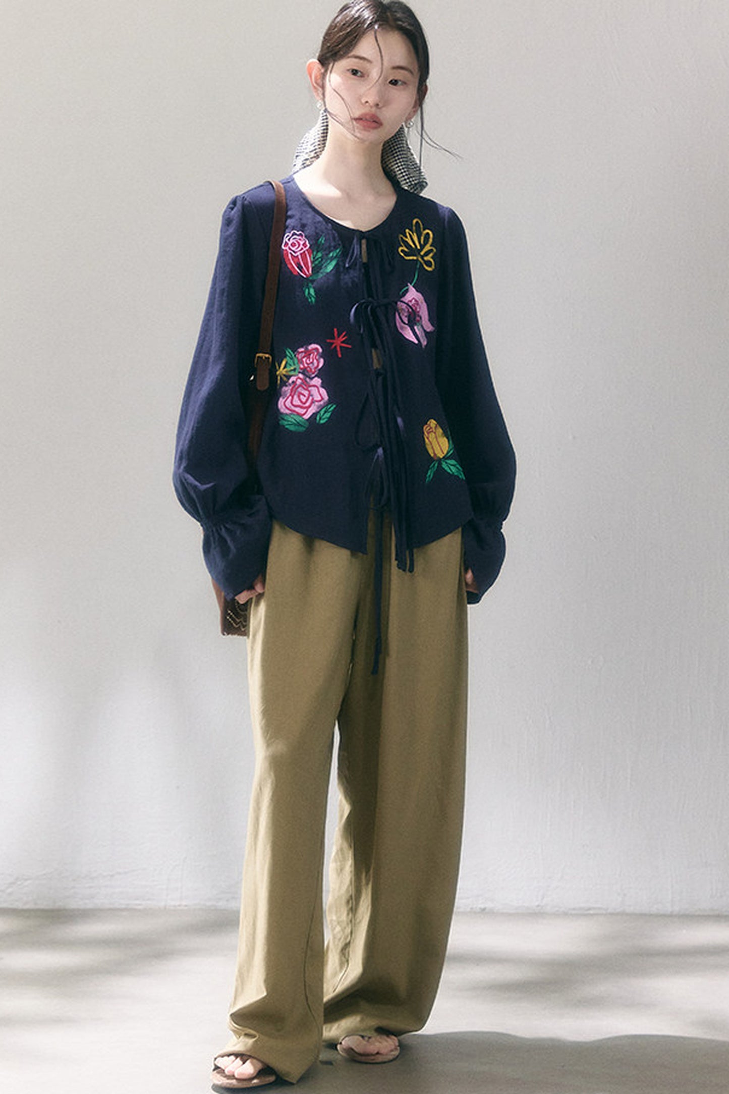 Linen Blend Air Wide-Leg Trousers