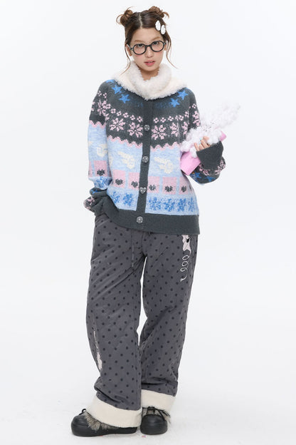 Snowflake Fair Isle Knit Top