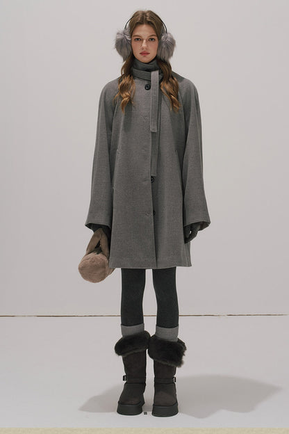 Fur Collar Wool Coat