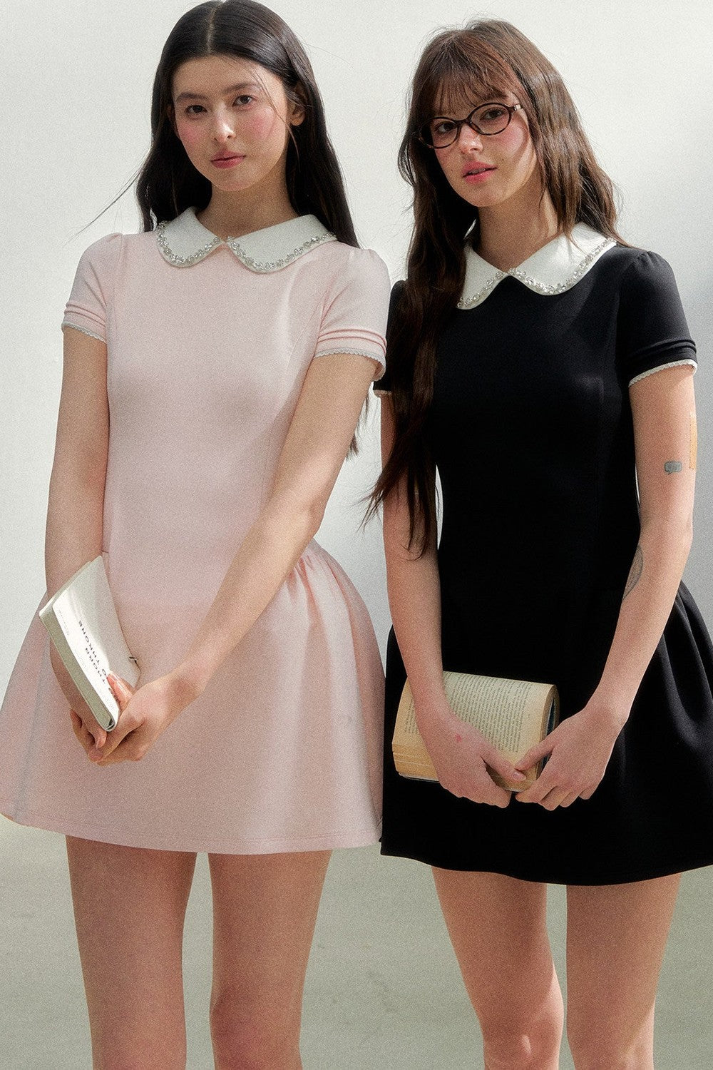 Retro Rhinestone Air Layer Dress