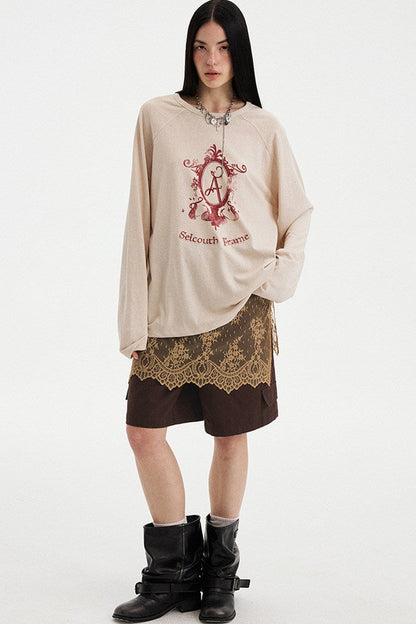 Retro Magic Mirror Patch Embroidery Tee