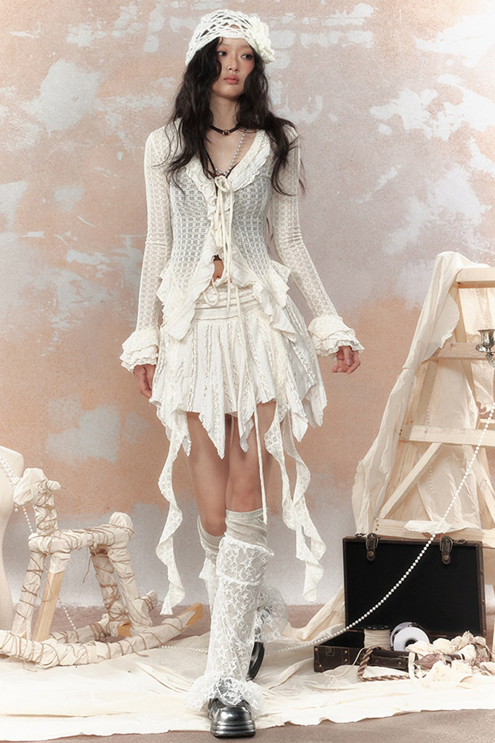 Asymmetrical Ruffle Skirt