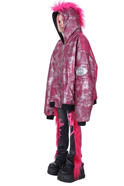 Pink Fur Jeans