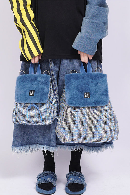 Y2K Furry Crossbody Backpack