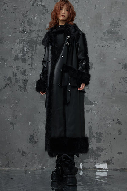 Dark Punk Heavy Industry Faux Fur Coat