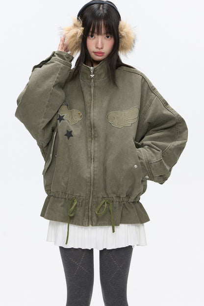 Beaded Quilted Green Jacket