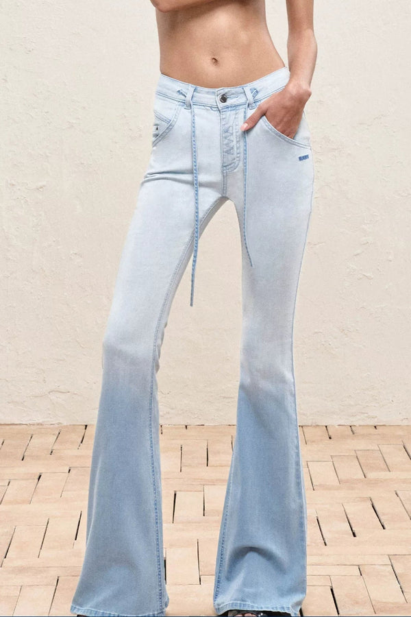 Hemp Tight-Fitting Bootcut Jeans