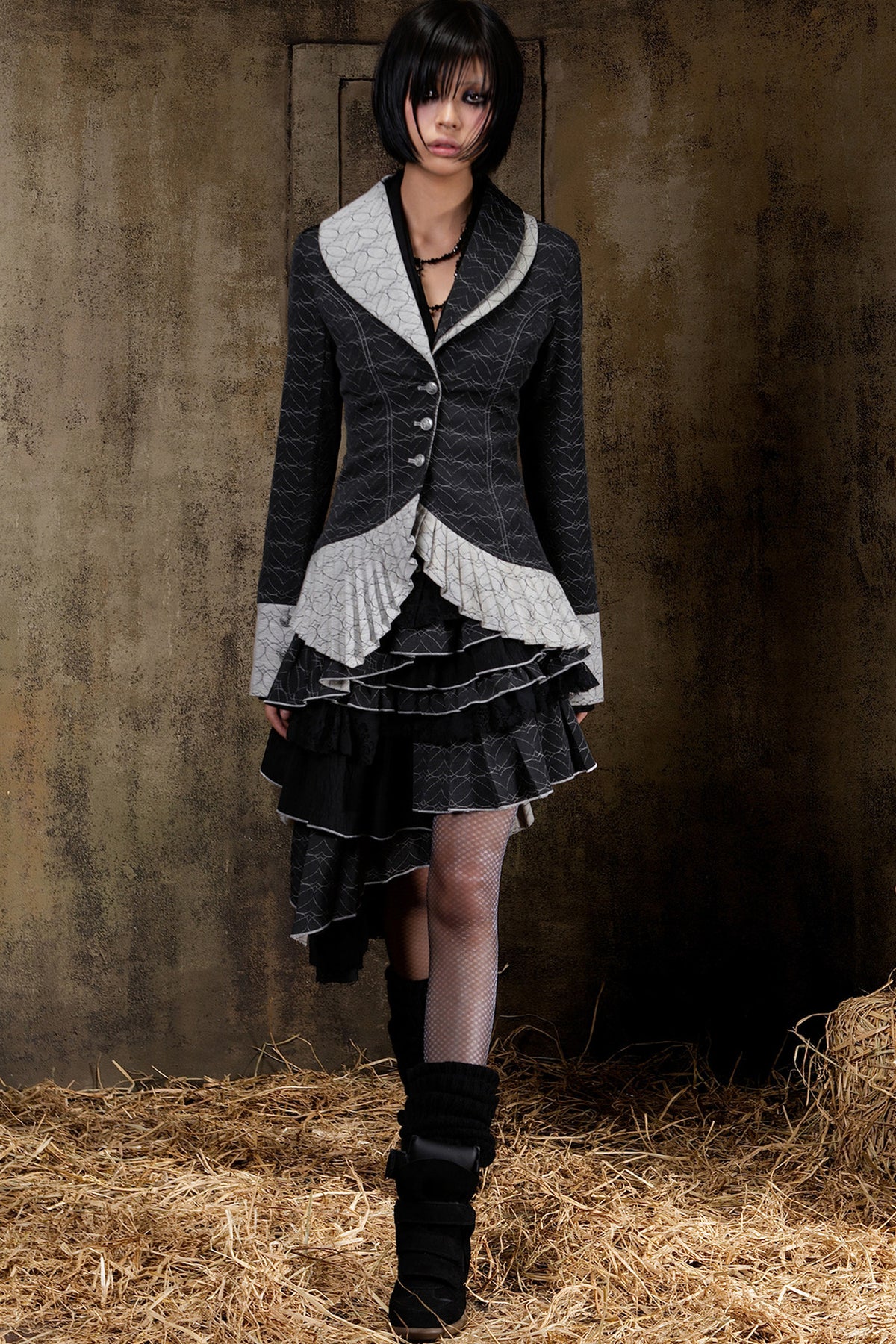 Asymmetrical Lapel Gothic Jacket