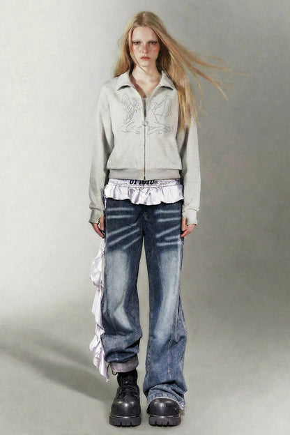 Angel Fleece Rhinestone Cardigan