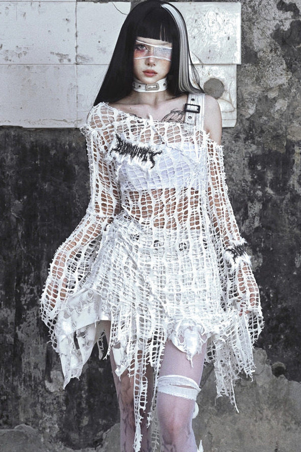 Knitted Distressed Punk Top