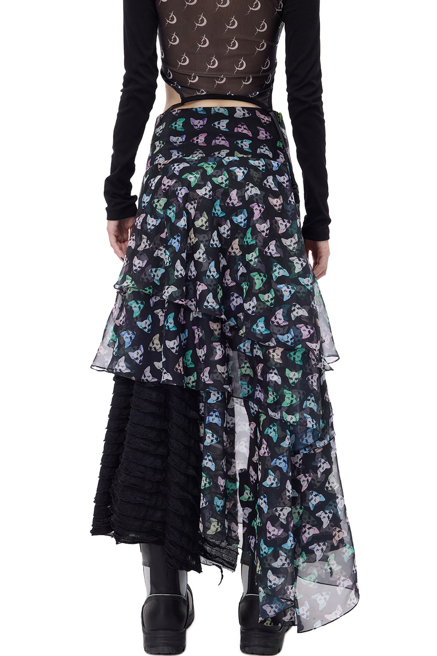 Cat Star Mesh Skirt
