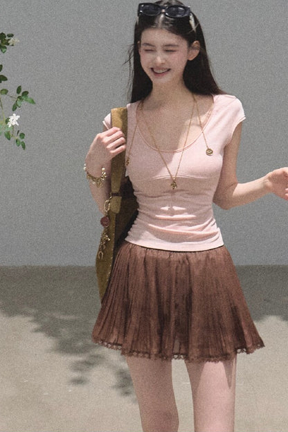 Lyocell Embroidered Waist Top