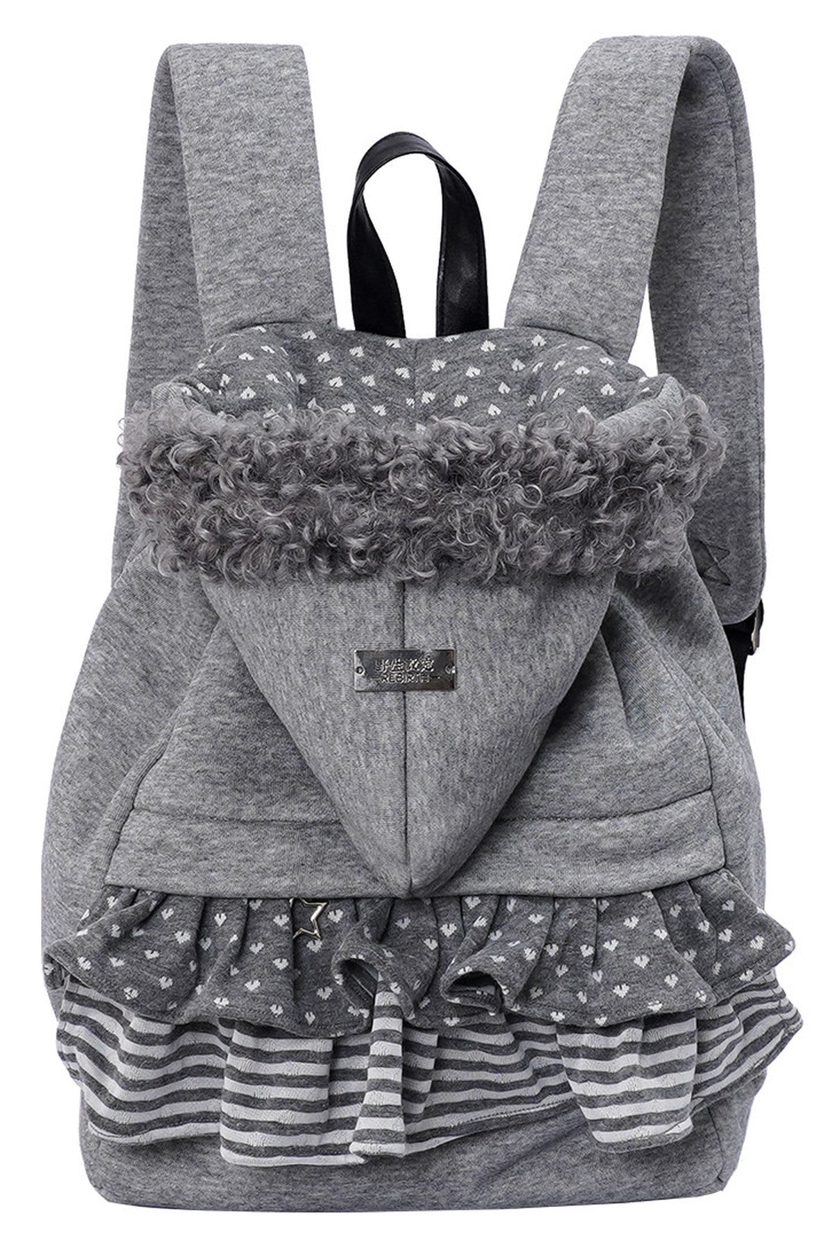 Furry Pleated Ballet Backpack