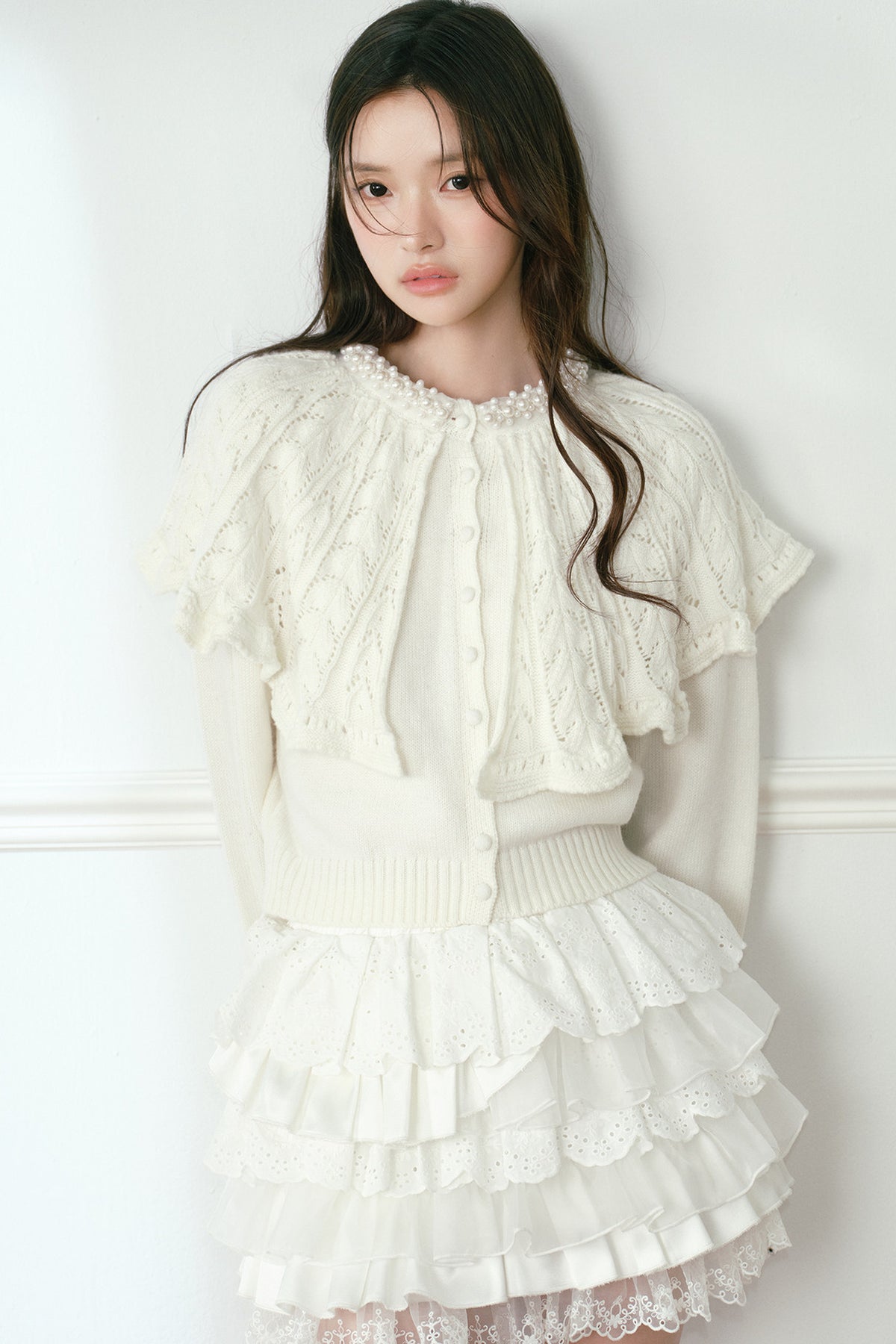 High-Waisted Puffy Multi-Layer Hollow Cake Skirt