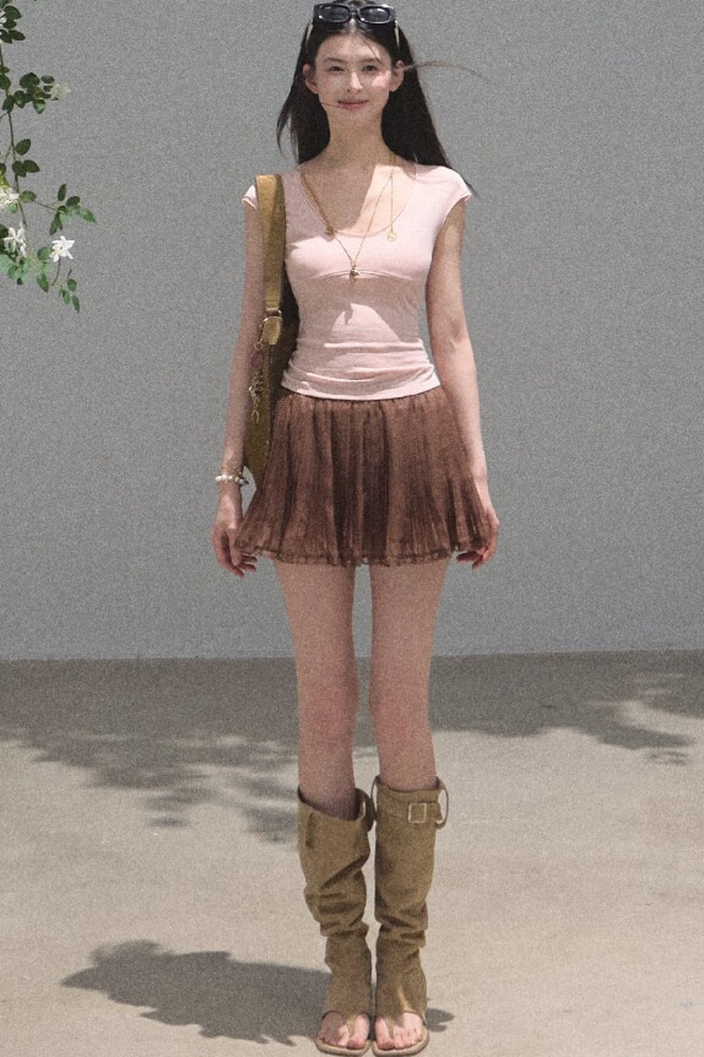 Lyocell Embroidered Waist Top