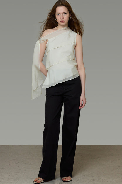 Ribbon Off-Shoulder Blouse