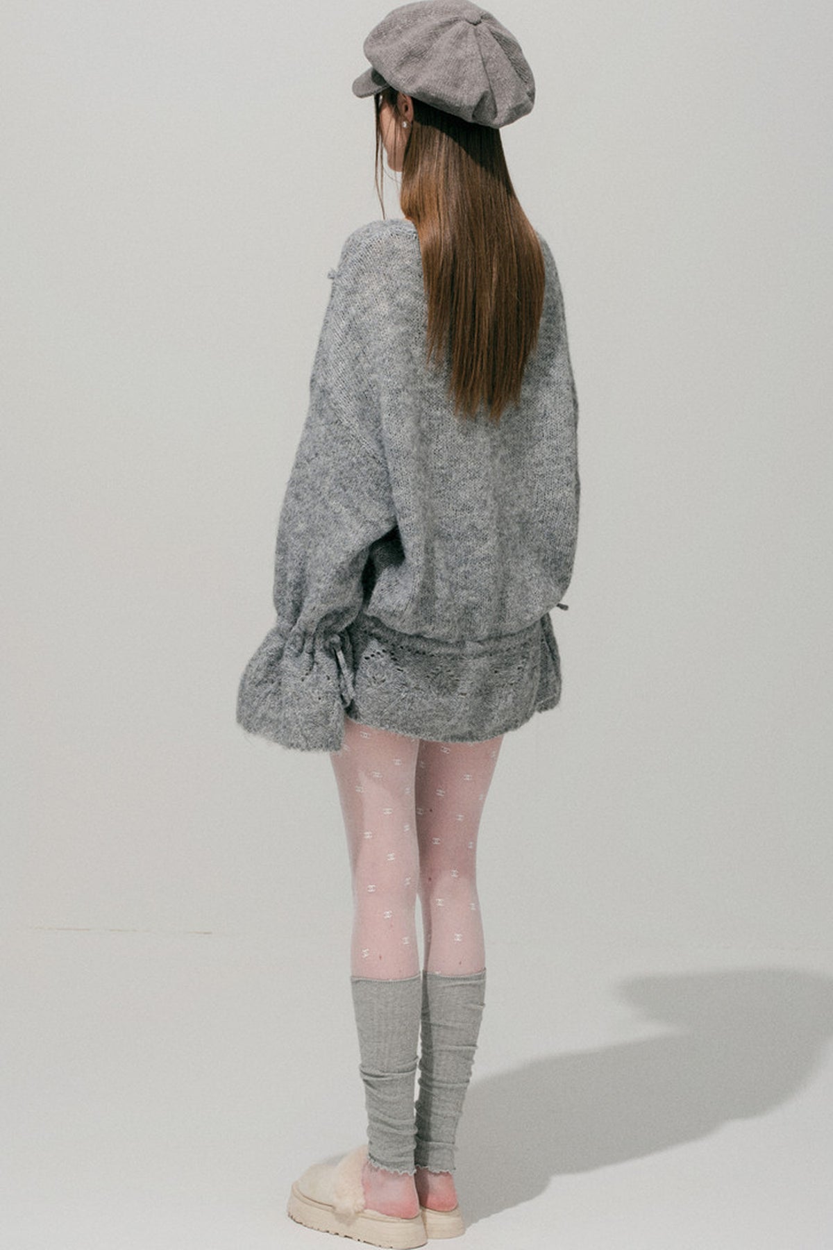 Loose Crochet V-Neck Cardigan