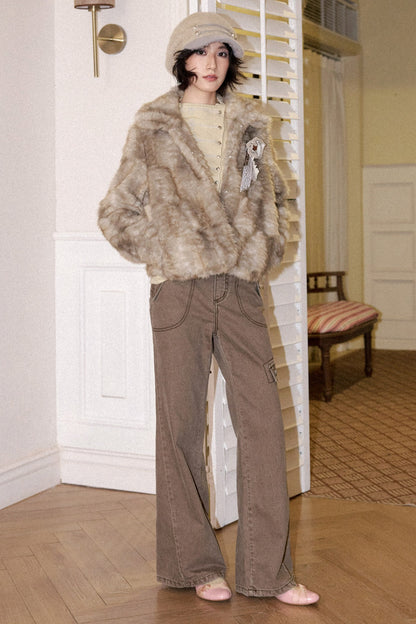 Bamboo Cotton Flared Workwear Pants
