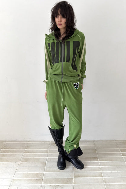 Letter Print Color-Block Hooded Jacket