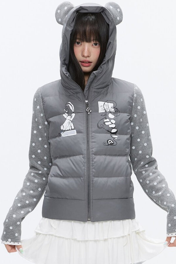 Bear Ears White Duck Down Jacket