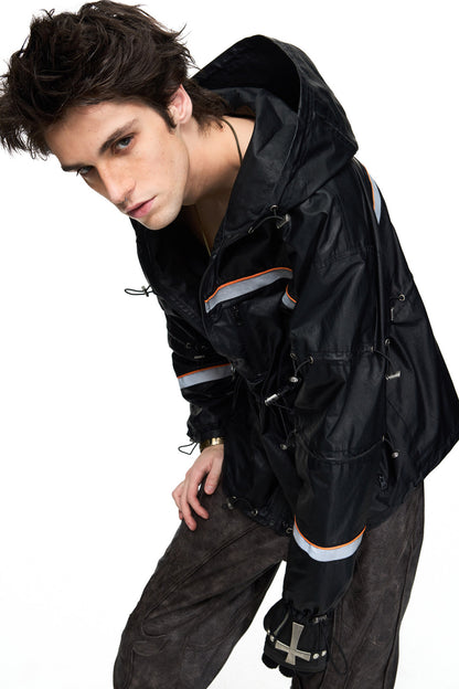 Waterproof Hooded Reflective Jacket