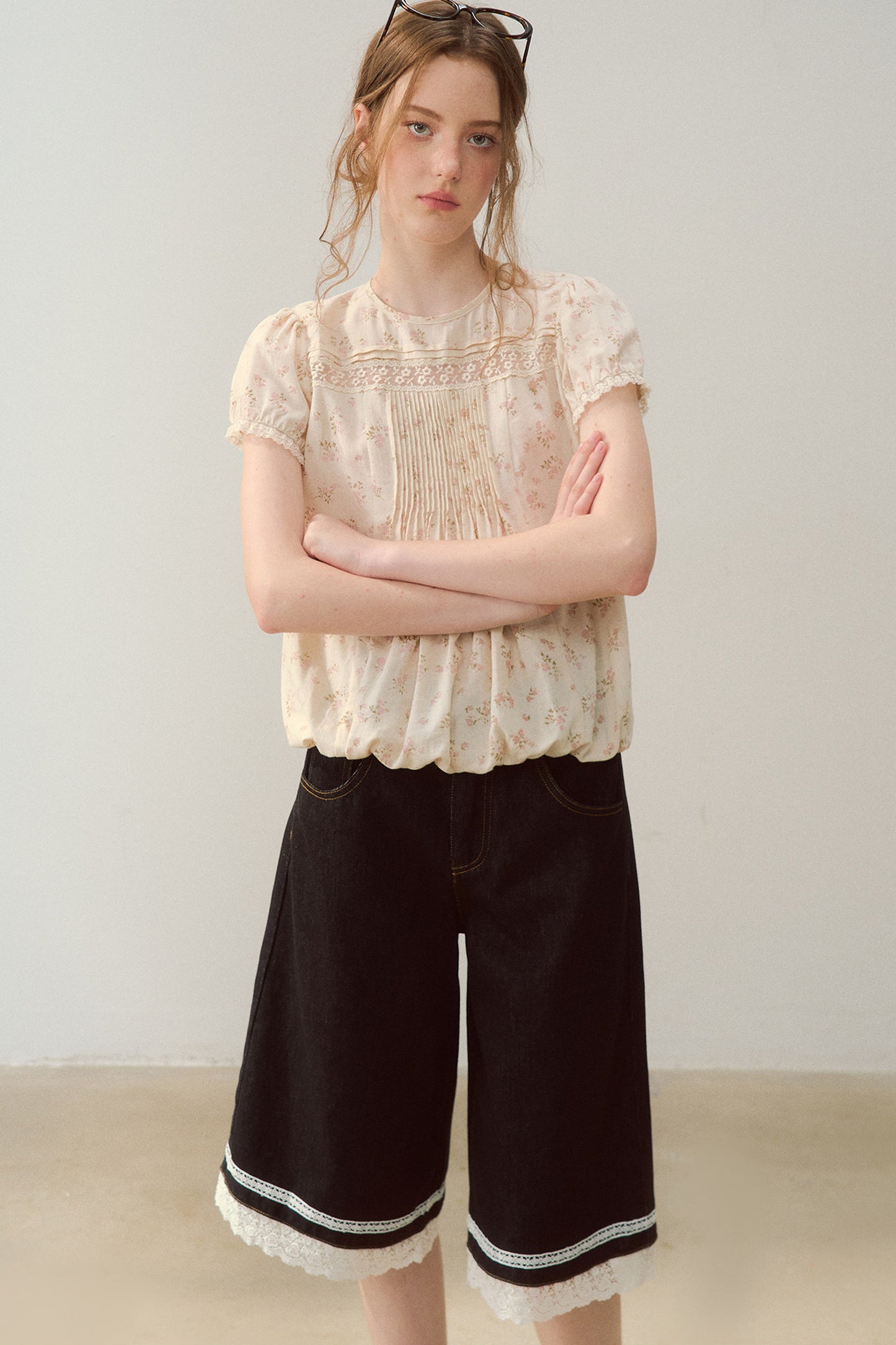 Vintage Floral Lace Blouse