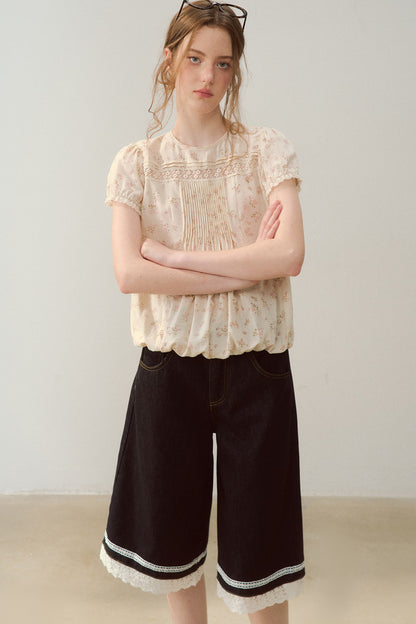 Vintage Floral Lace Blouse