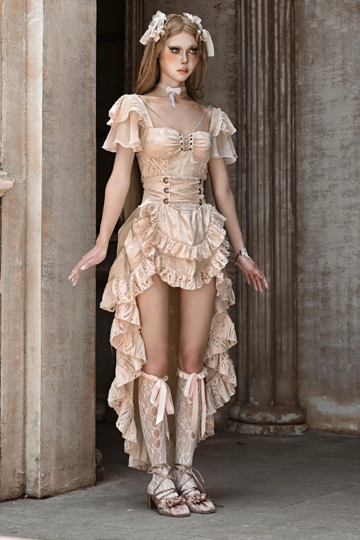 Broken Ballet Mermaid Trailing Skirt and Top Set-Up