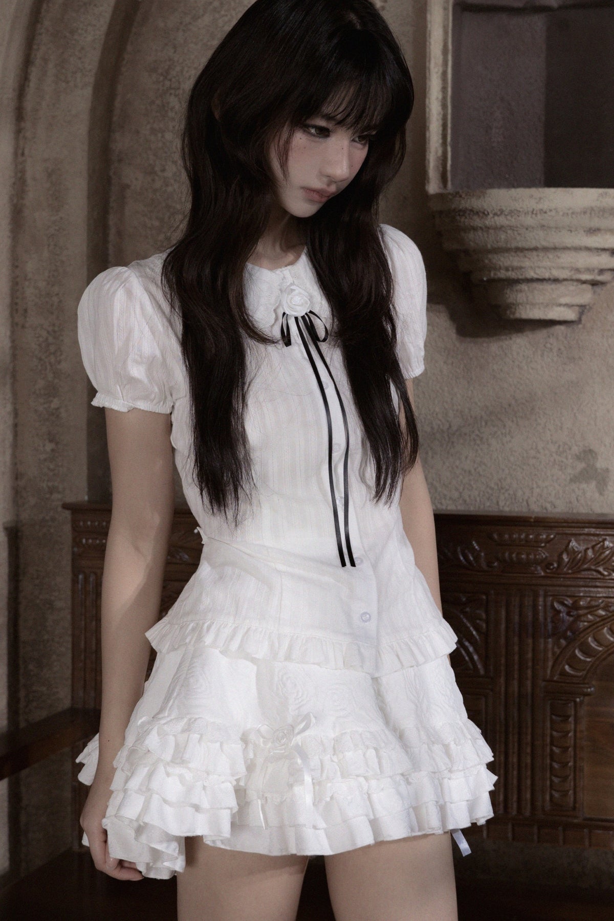 Short Sleeve Puff Blouse
