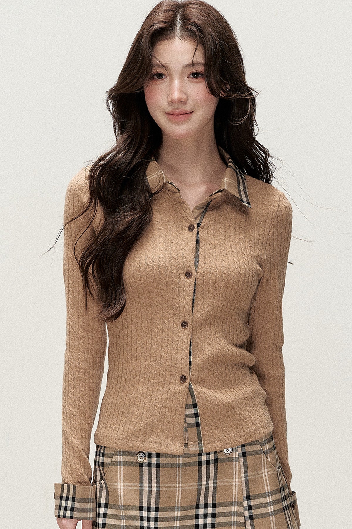 Knit Cardigan and Skirt Set-Up