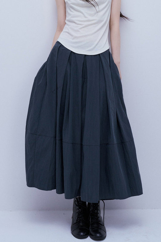 Night Blue Distressed Skirt