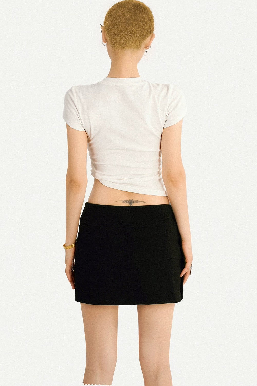 White Pony Print Slim Top