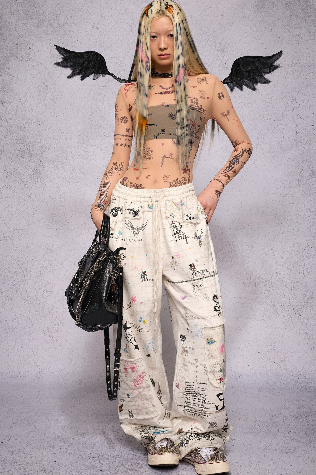 Manuscript Tattooed Clothing Top