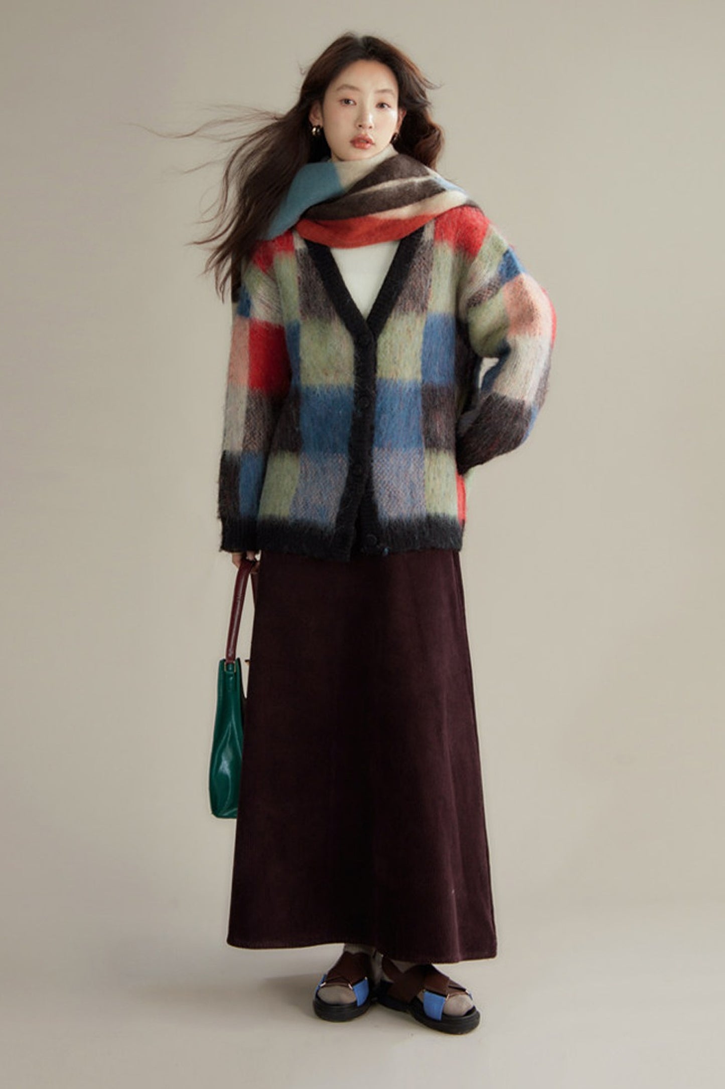 Retro Corduroy A-Line Skirt