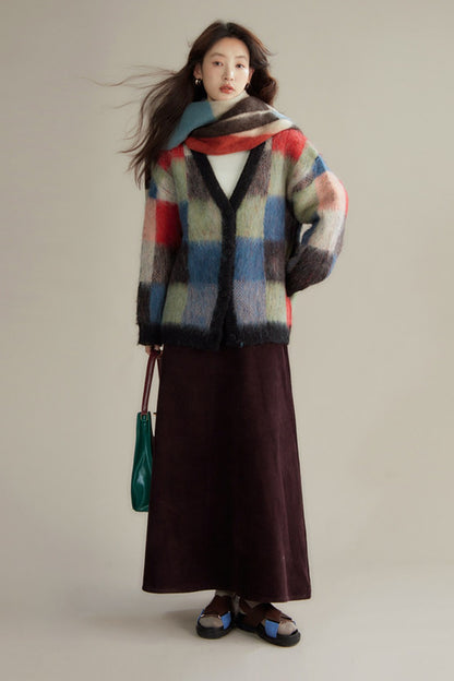 Retro Corduroy A-Line Skirt