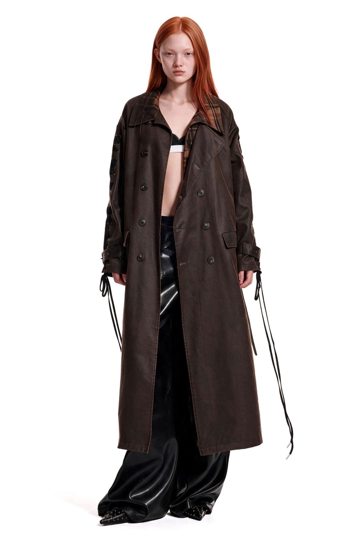 Distressed Punk Trench Coat