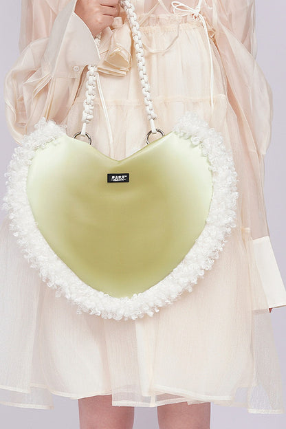 Borsa a tracolla in peluche Y2K