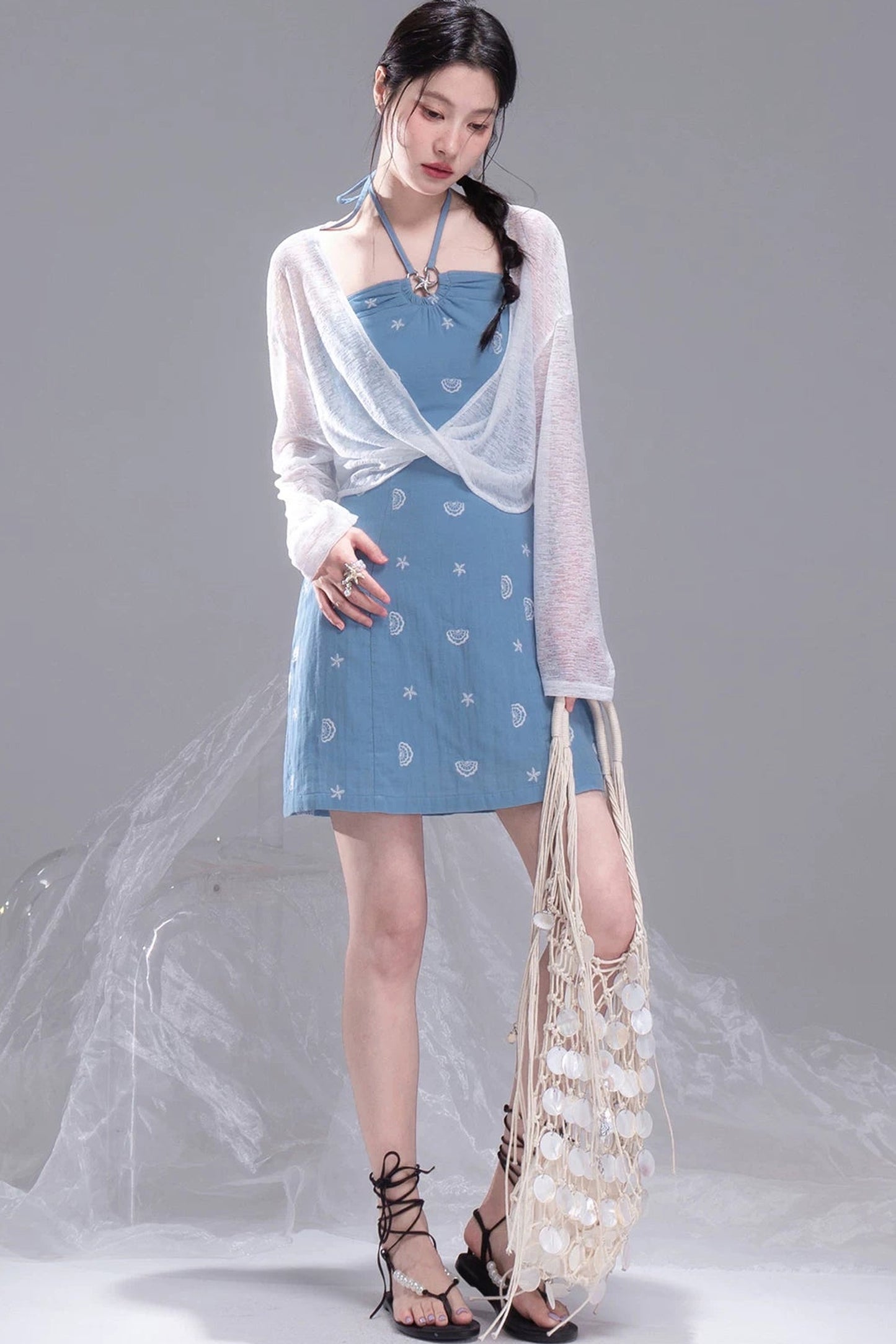 Twisted Lyocell Camisole Dress Set