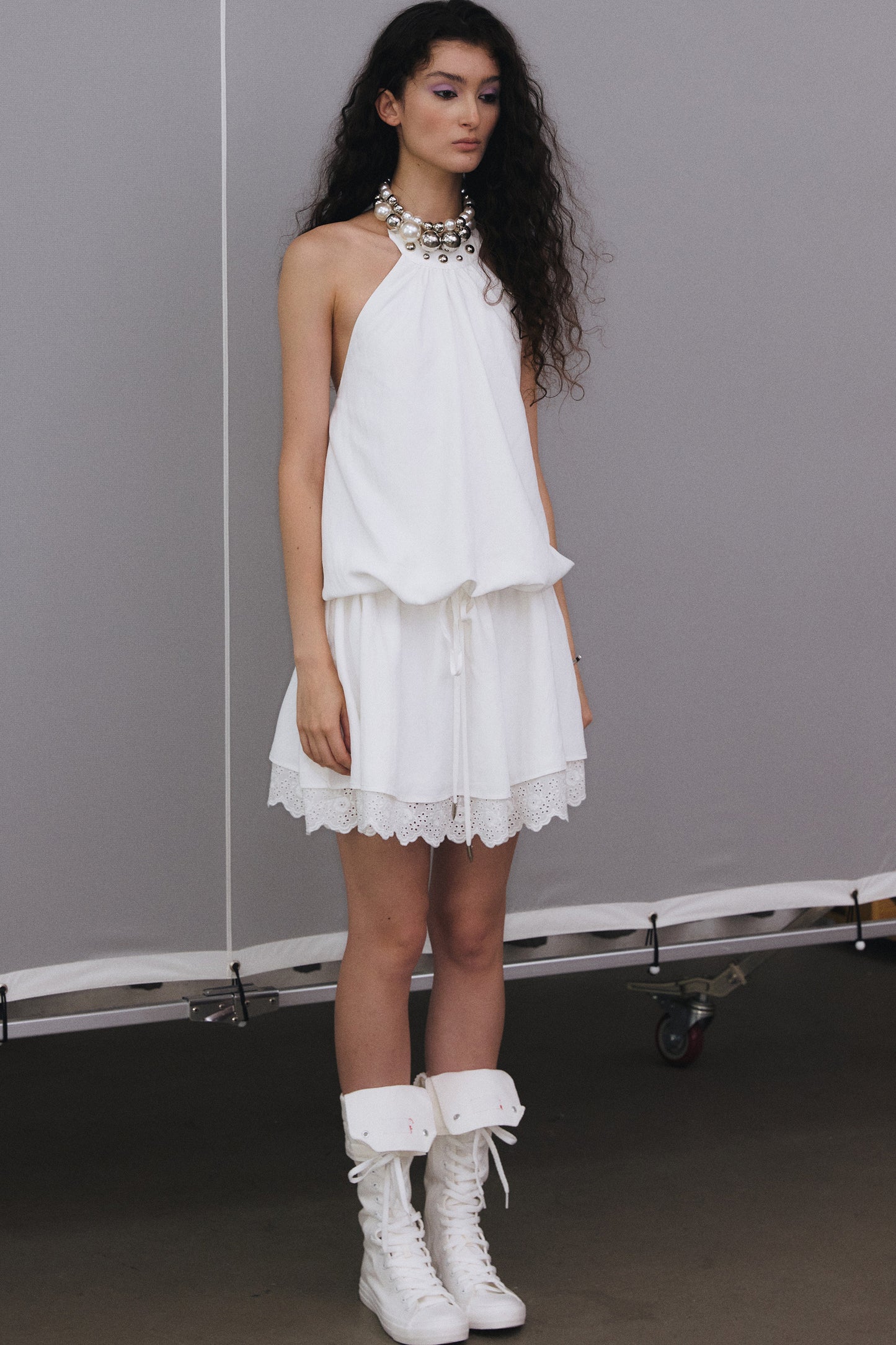 Halter Neck Rivet Dress