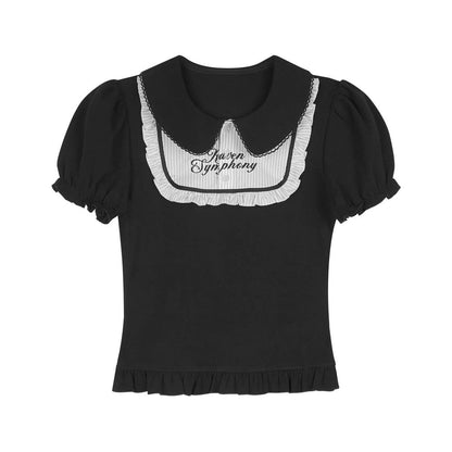 Dark Lolita Doll Collar Top Set-Up