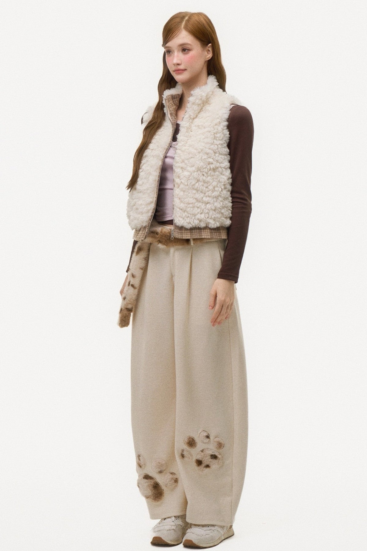 Reversible Plaid Sherpa Vest